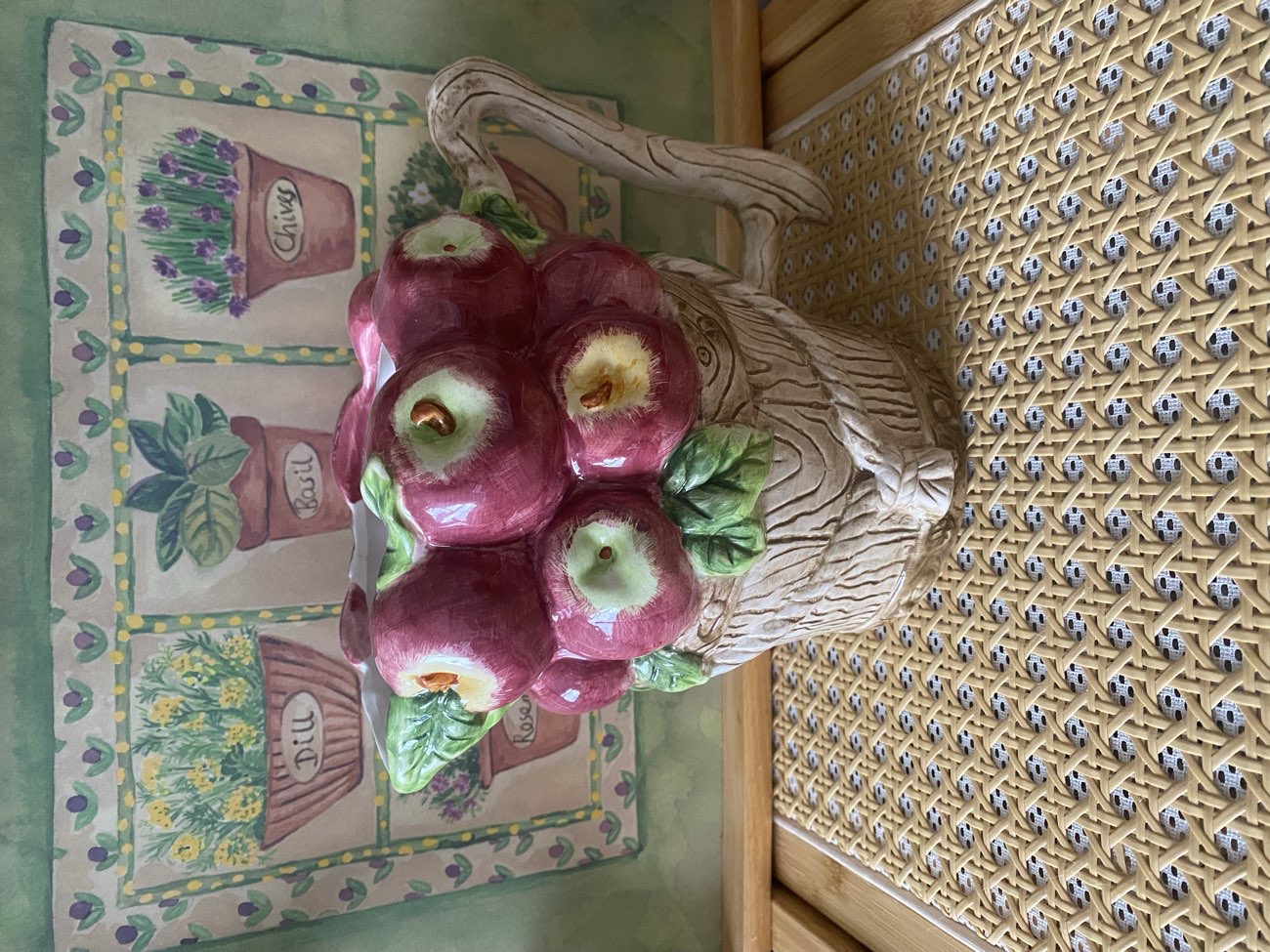 Ceramic Apple Fruit Basket Jug 🍎 bought at Wilton Emporium for £3.00