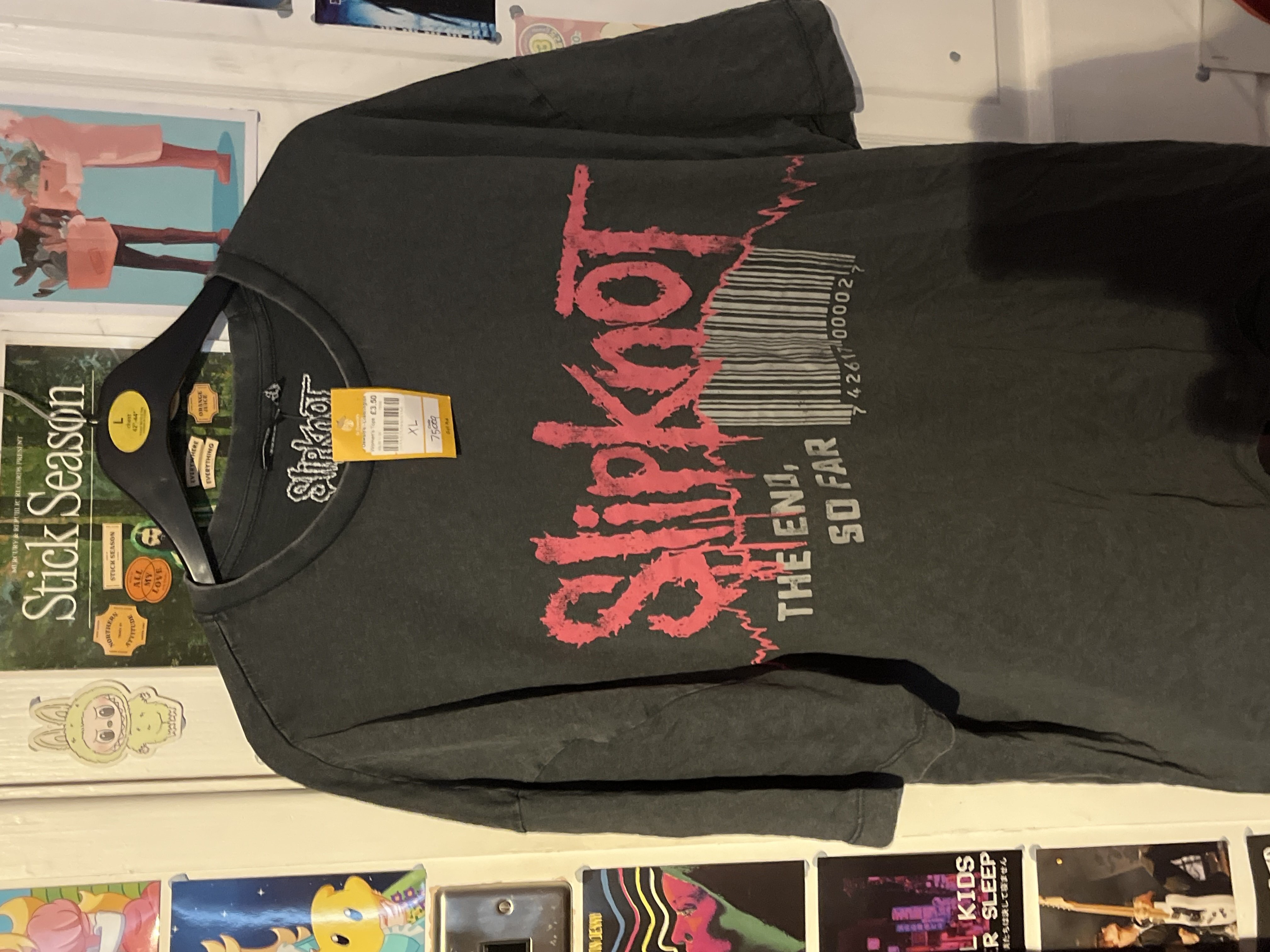 Another Slipknot shirt! My manager put these all to one side for me, she knows me too well lol bought at St Oswald's Hospice Charity Shop - Cramlington for £3.50