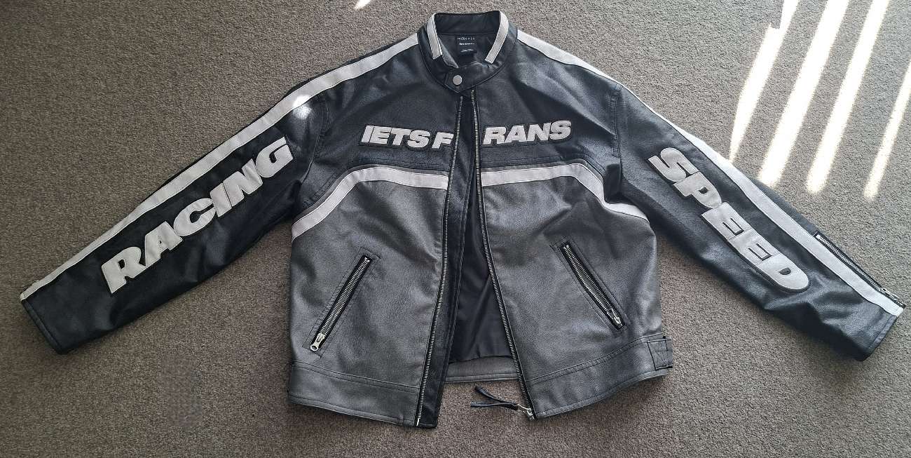 Iets Frans faux leather jacket bought at The Salvation Army for £15.00