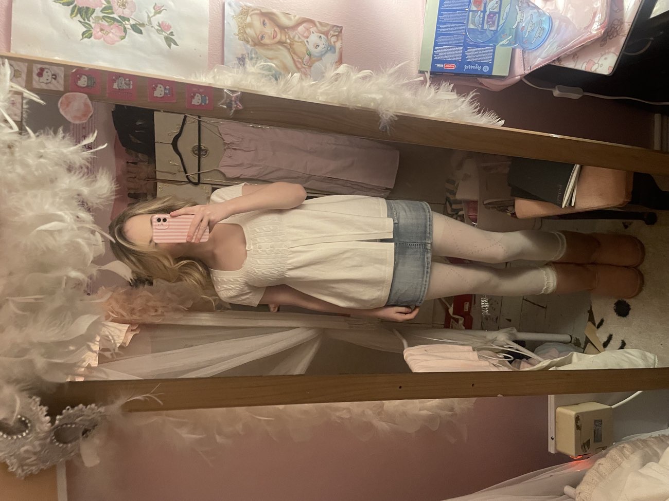 these little pink fuggs (fake Uggs) product bought at The Melting Pot Charity Shop for €2.50
