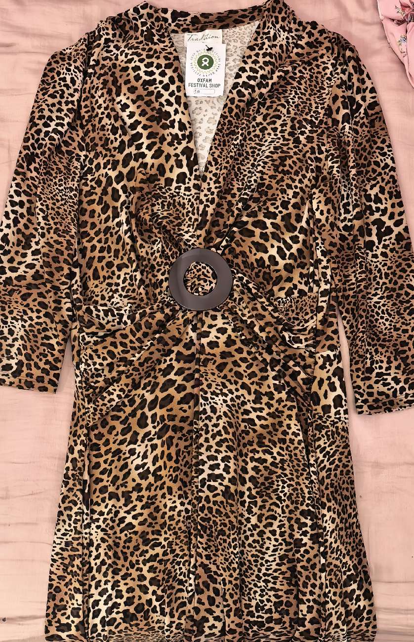 Y2K Tradition Cheetah Print Dress (LBU x Oxfam Pop Up) bought at Oxfam Shop for £10.00