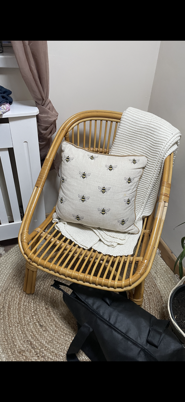 Chair for my dressing room - needs a small repair! bought at Emmaus Emporium for £10.00