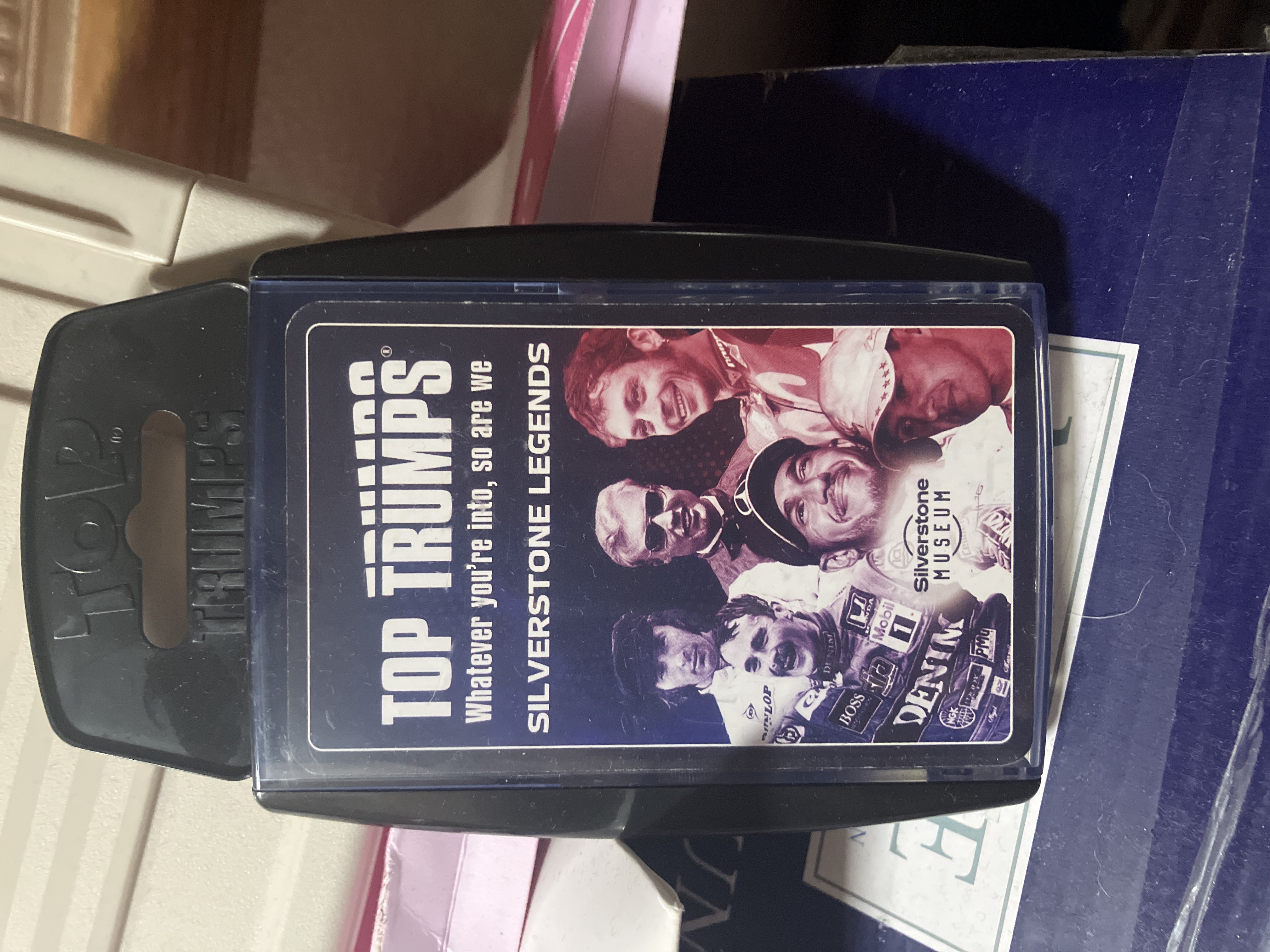 Silverstone top trumps bought at Barnardo's for £1.00