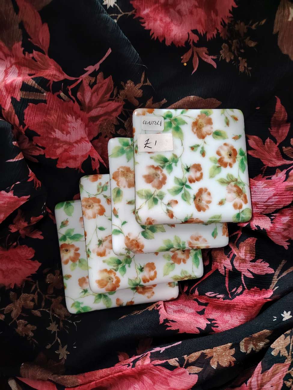 Set of 4 cute floral coasters!! bought at Croft Carboot for £1.00