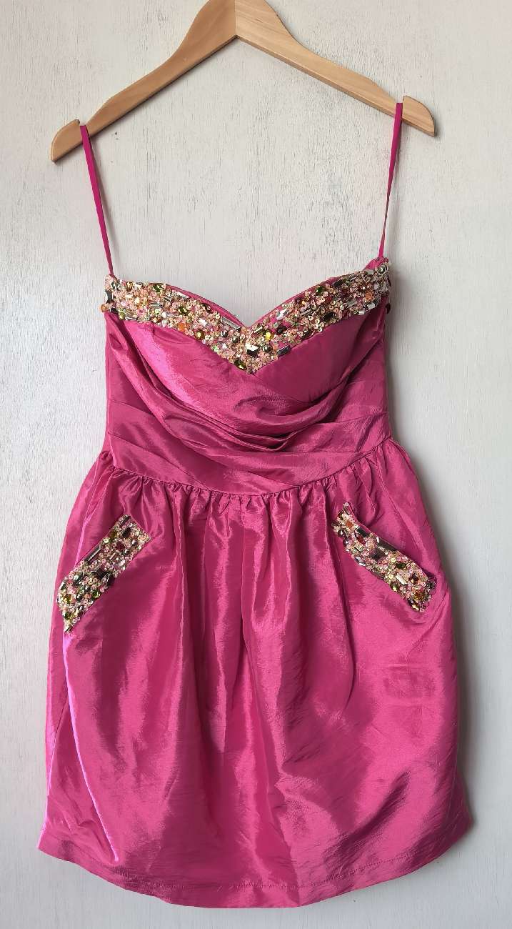 Y2K Pink Bejeweled Top with Pockets bought at British Heart Foundation for £7.00