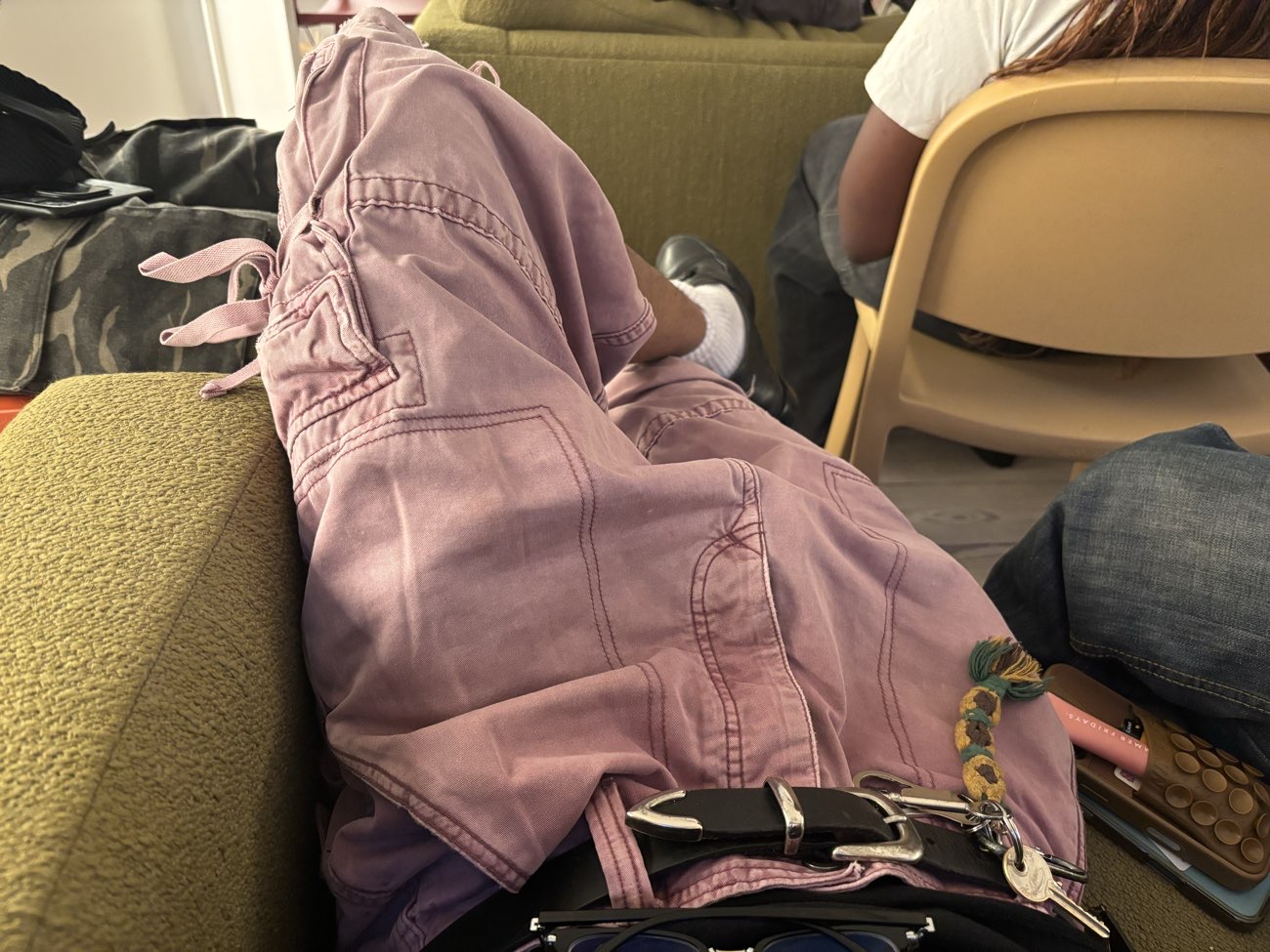 AllSaints cargo shorts pink wash product bought at Haven House for £4.50