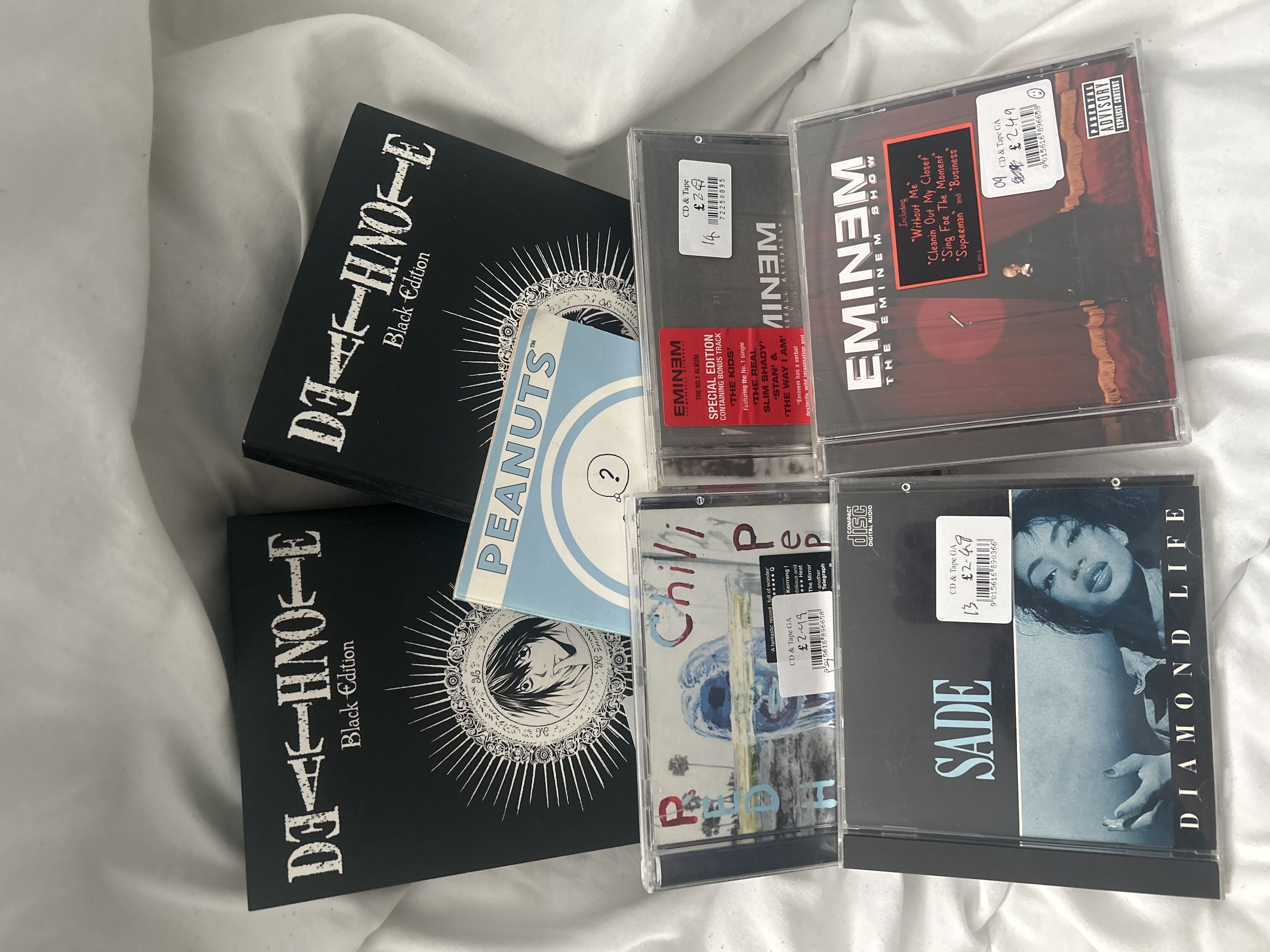 book/mangas + Cds bought at Oxfam Shop for £2.50