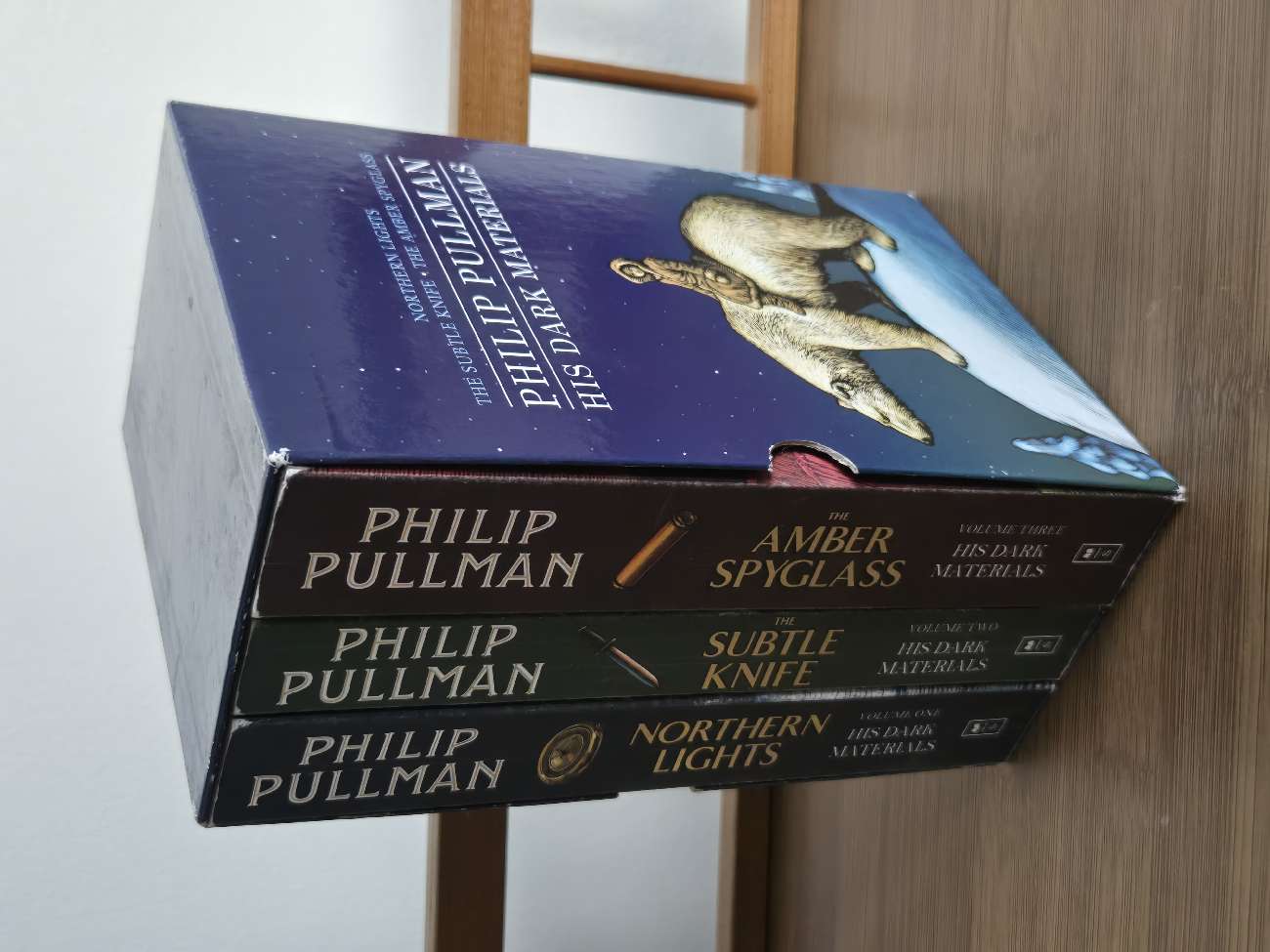 Complete His Dark Matetials trilogy box set bought at Emporium at Rye for £4.00