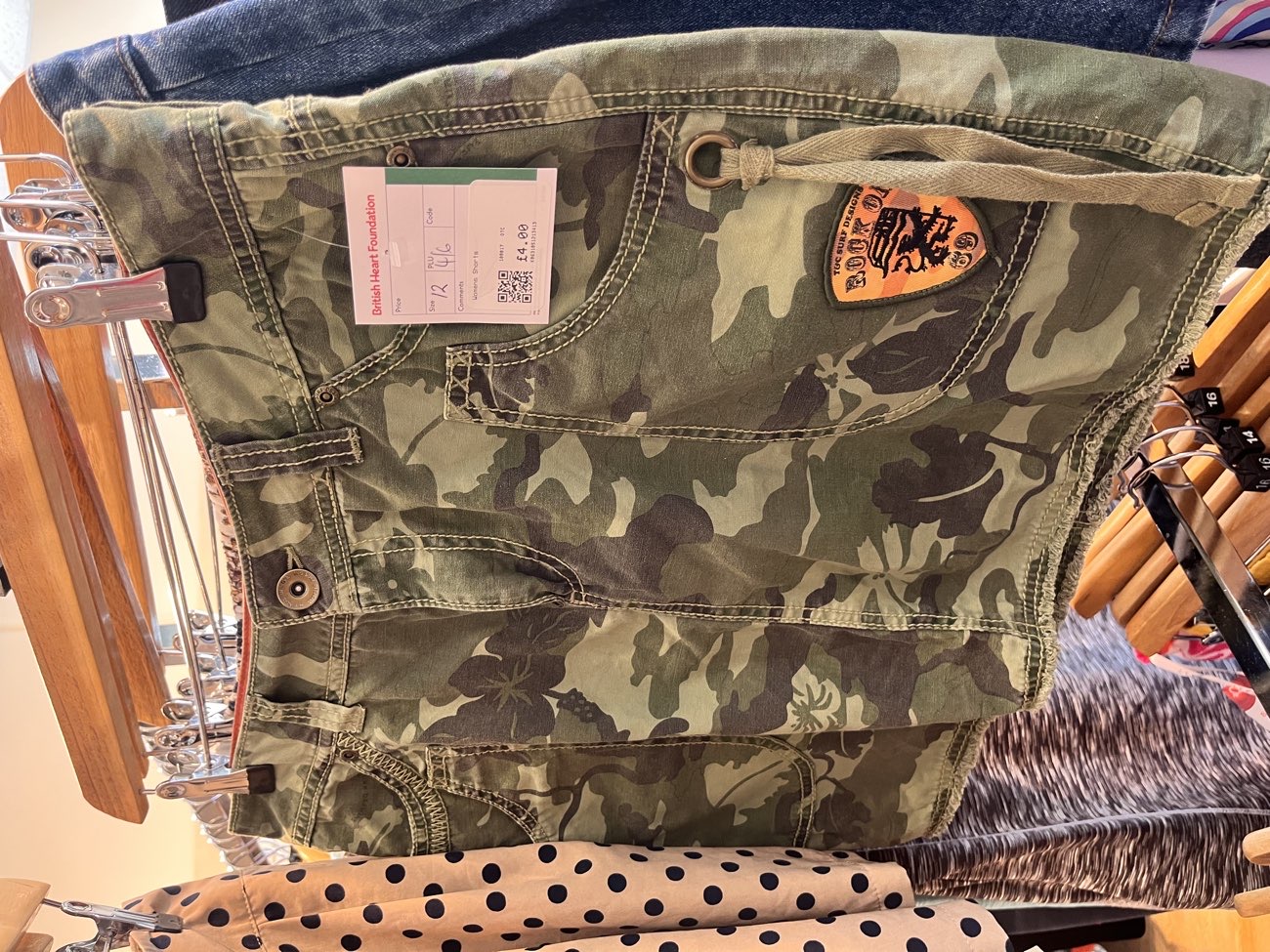 really cute camo skirt product bought at British Heart Foundation for £4.00
