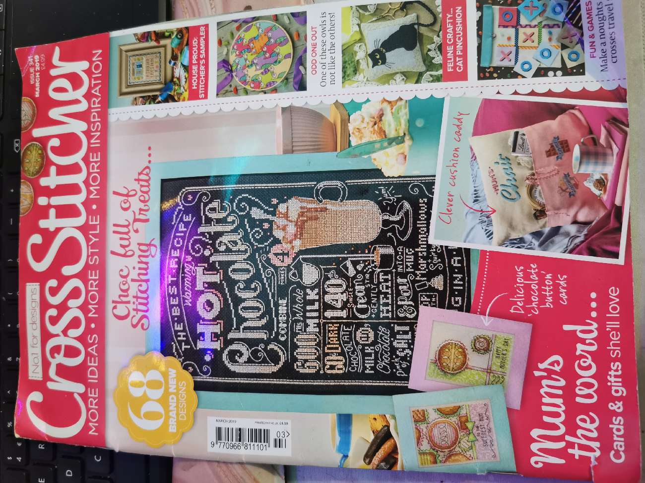 Cross stitch magazine with awesome patterns! bought at Life for £0.50