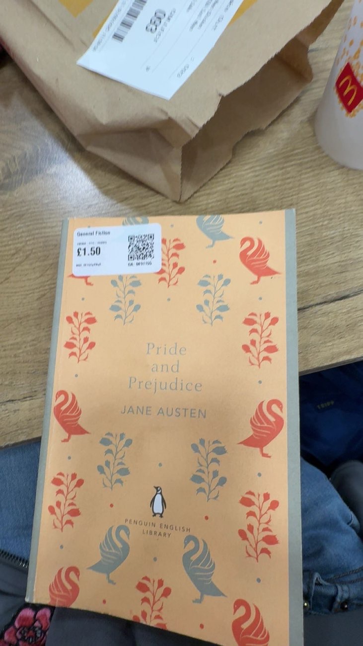 Pride and Prejudice for Β£1.50! Sticker peeled off great as well π€ͺ bought at British Heart Foundation for Β£1.50