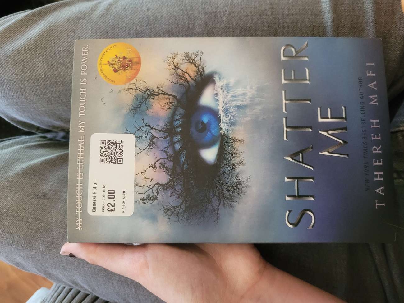 Shatter Me Book bought at British Heart Foundation for £2.00