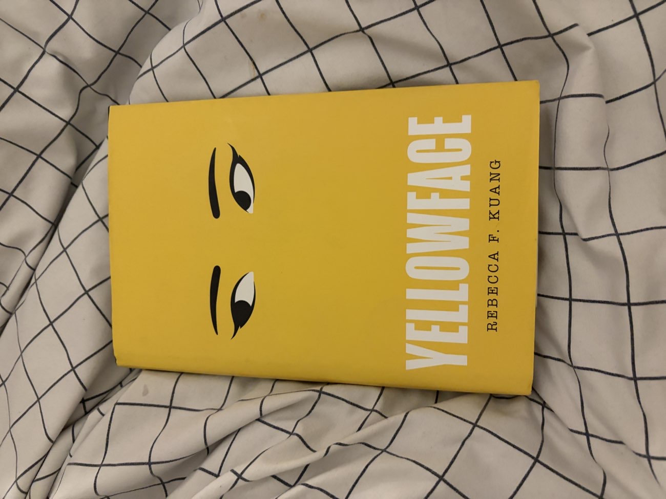 yellowface hardback bought at Oxfam Shop for £3.99