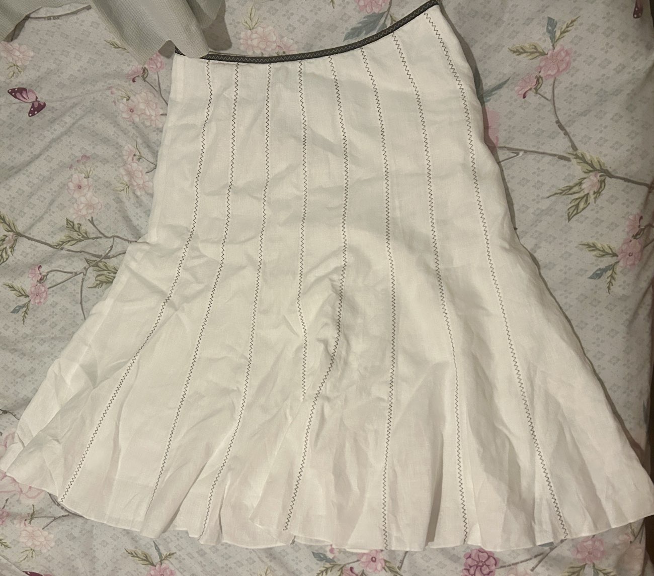 Per Una white boho skirt bought at Scope for £4.00