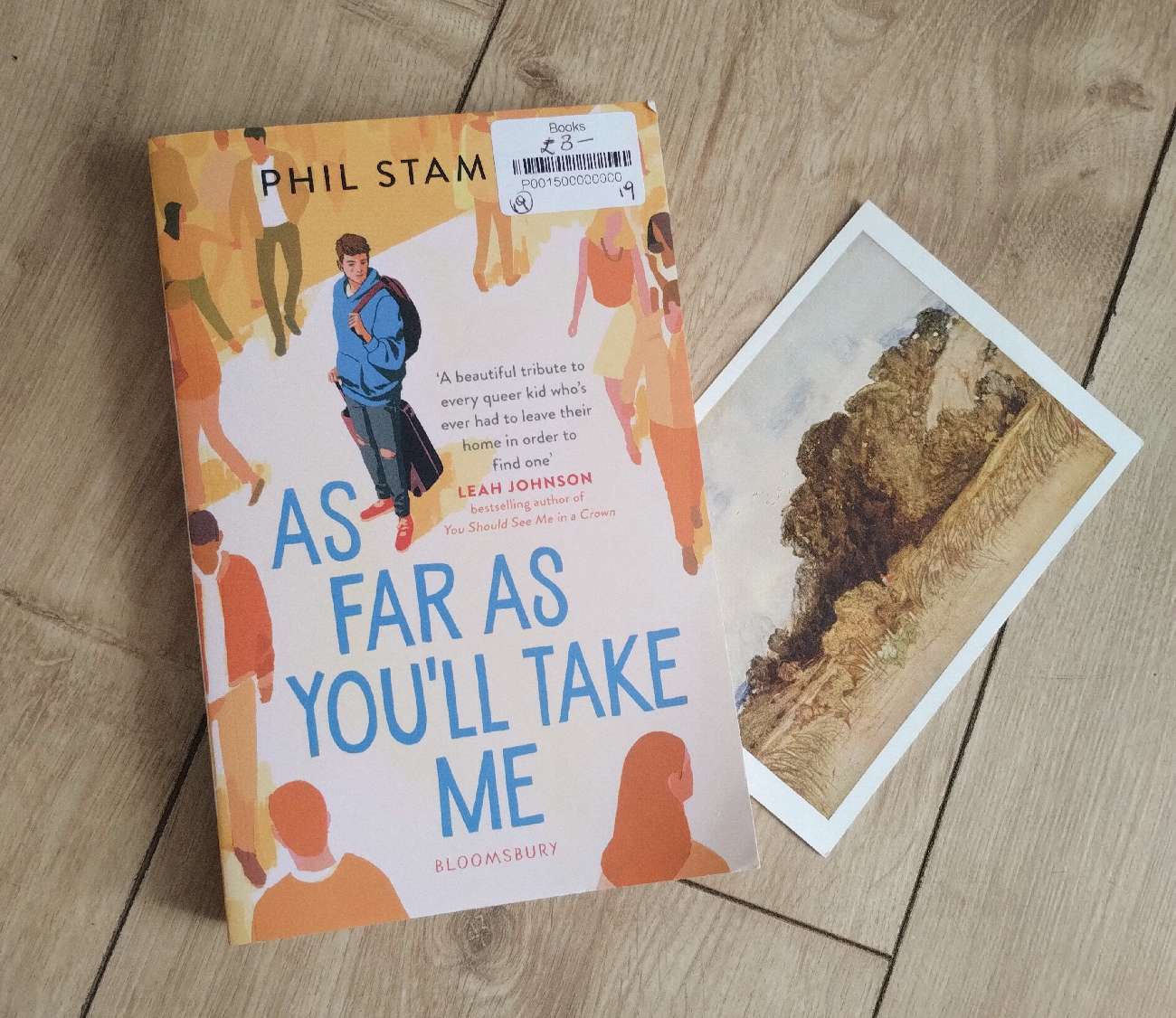 book (£3) and postcard (50p) product bought at Barnardo's for £3.50