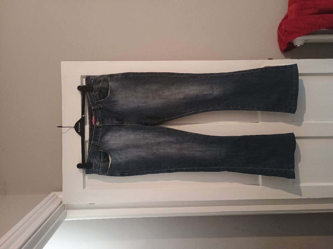 Low-rise fit and flare y2k jeans (Miss Fiori) product bought at Cancer Research UK