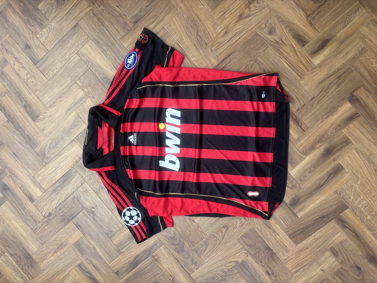 Vintage 2006/2007 AC Milan home jersey bought at The Salvation Army for £5.00