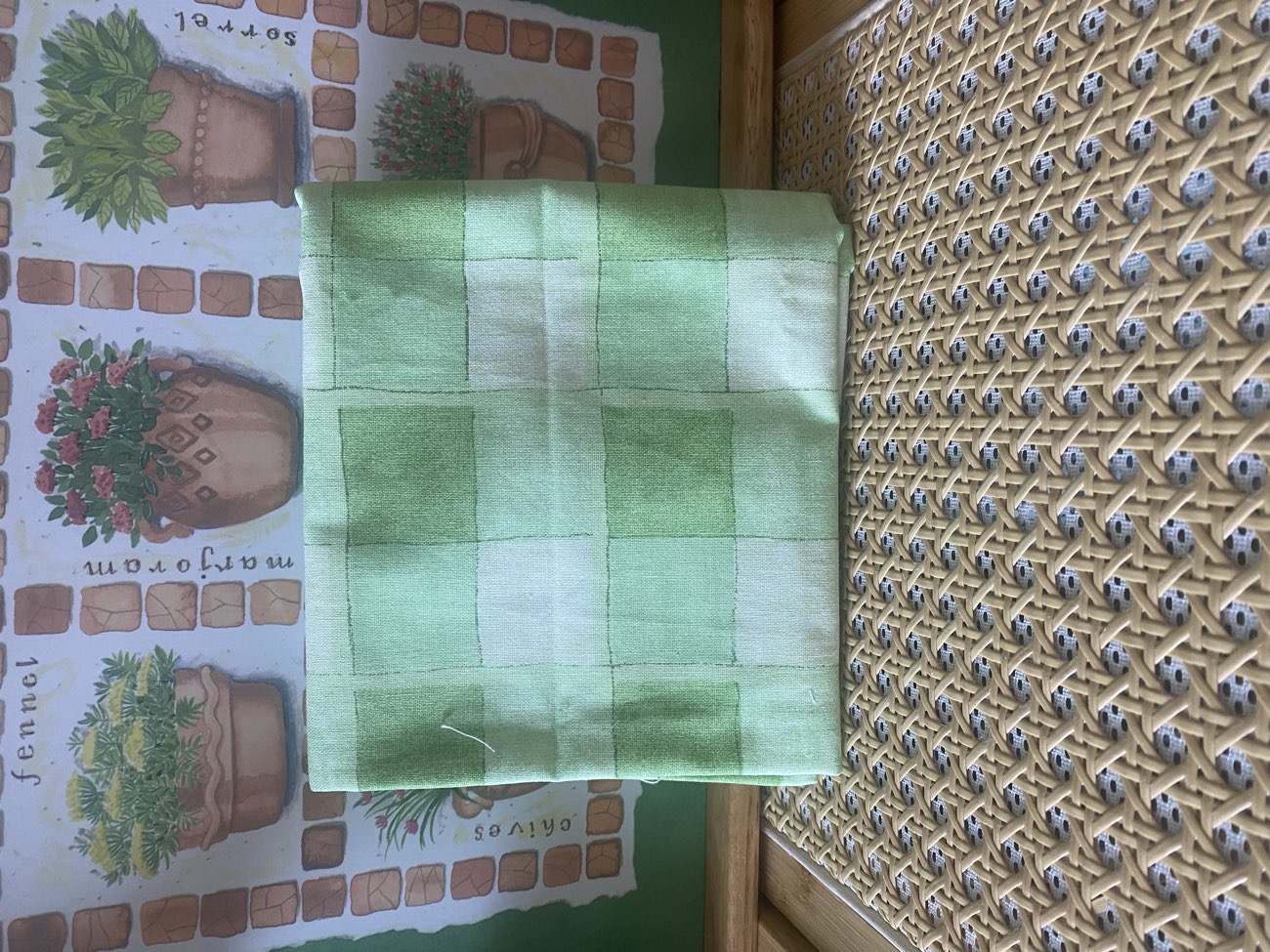 Fabric Green & White Plaid Table~Cloth product bought at Barnardo's for £1.00