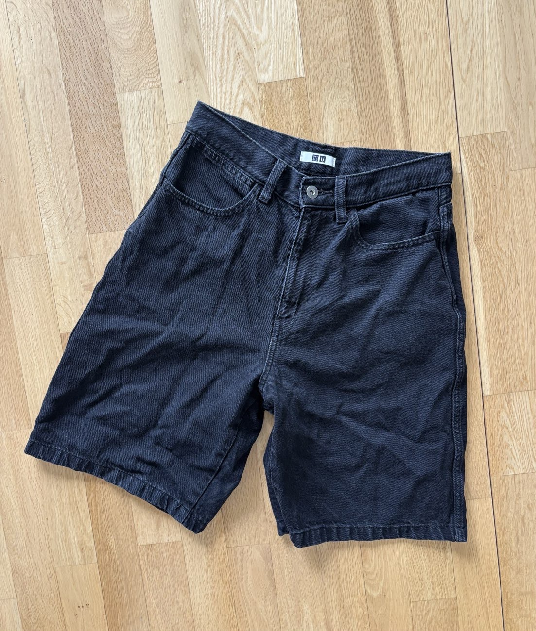High waisted denim Uniqlo shorts (for next summer) bought at St Christopher's Hospice Shop for Β£5.00