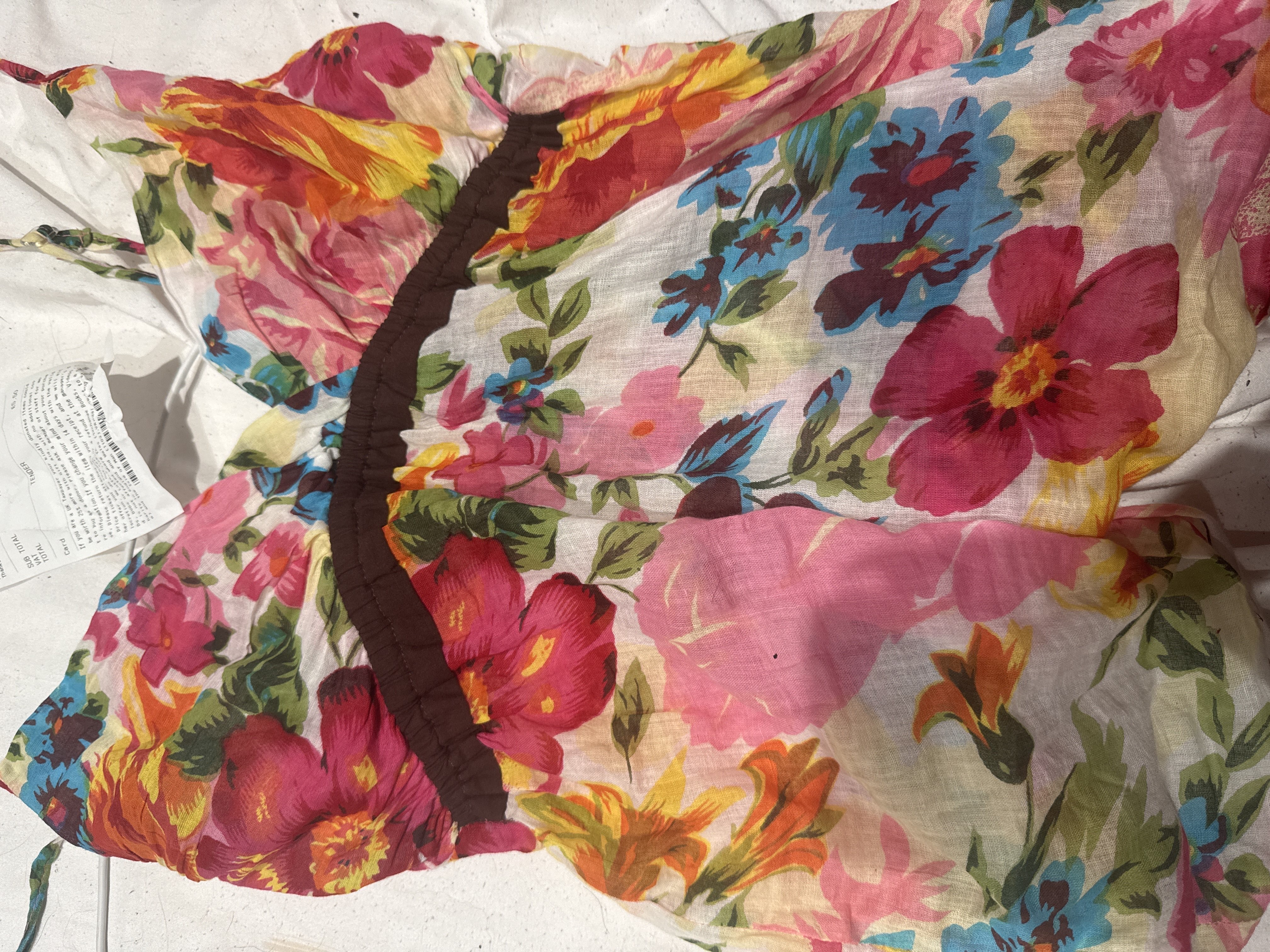 floral mesh top bought at Cancer Research UK for £5.00