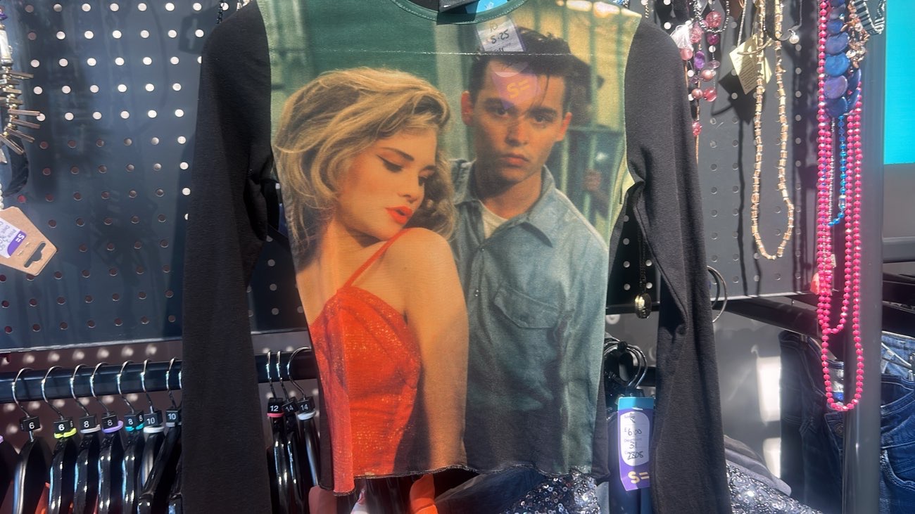 ‘Crybaby’ movie mesh top bought at Scope for £5.25