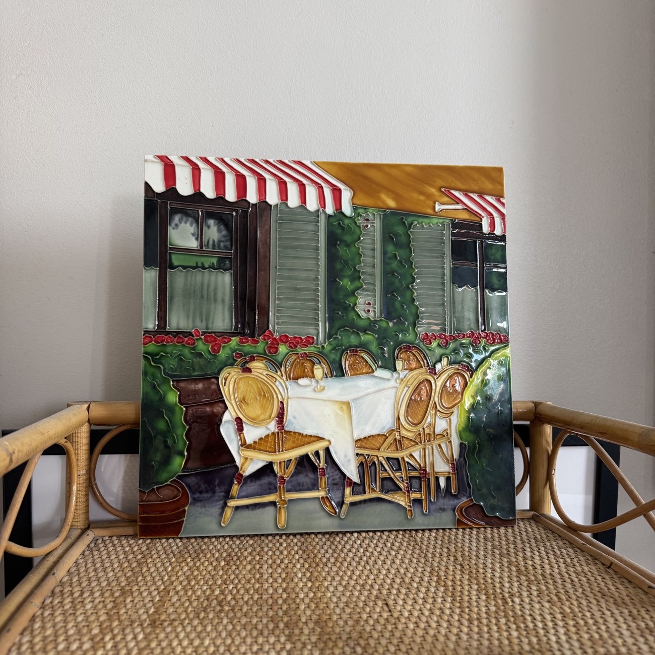 Parisian bistro tile bought at Ampthill Antiques Emporium