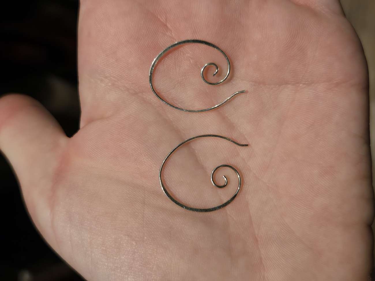 Strerling silver whimsical earrings bought at Haven House for £5.00