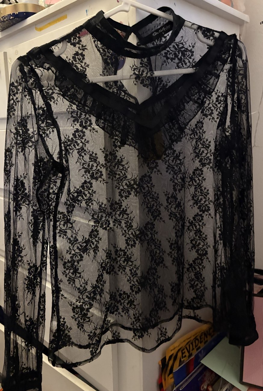 A lace top! bought at Marie Curie for £2.99