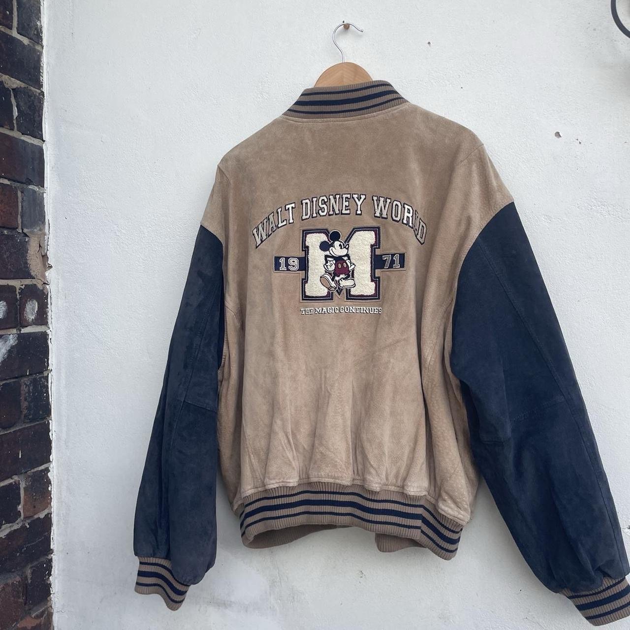 vintage suede 90s Disney varsity jacket bought at Dougie Mac for £15.00