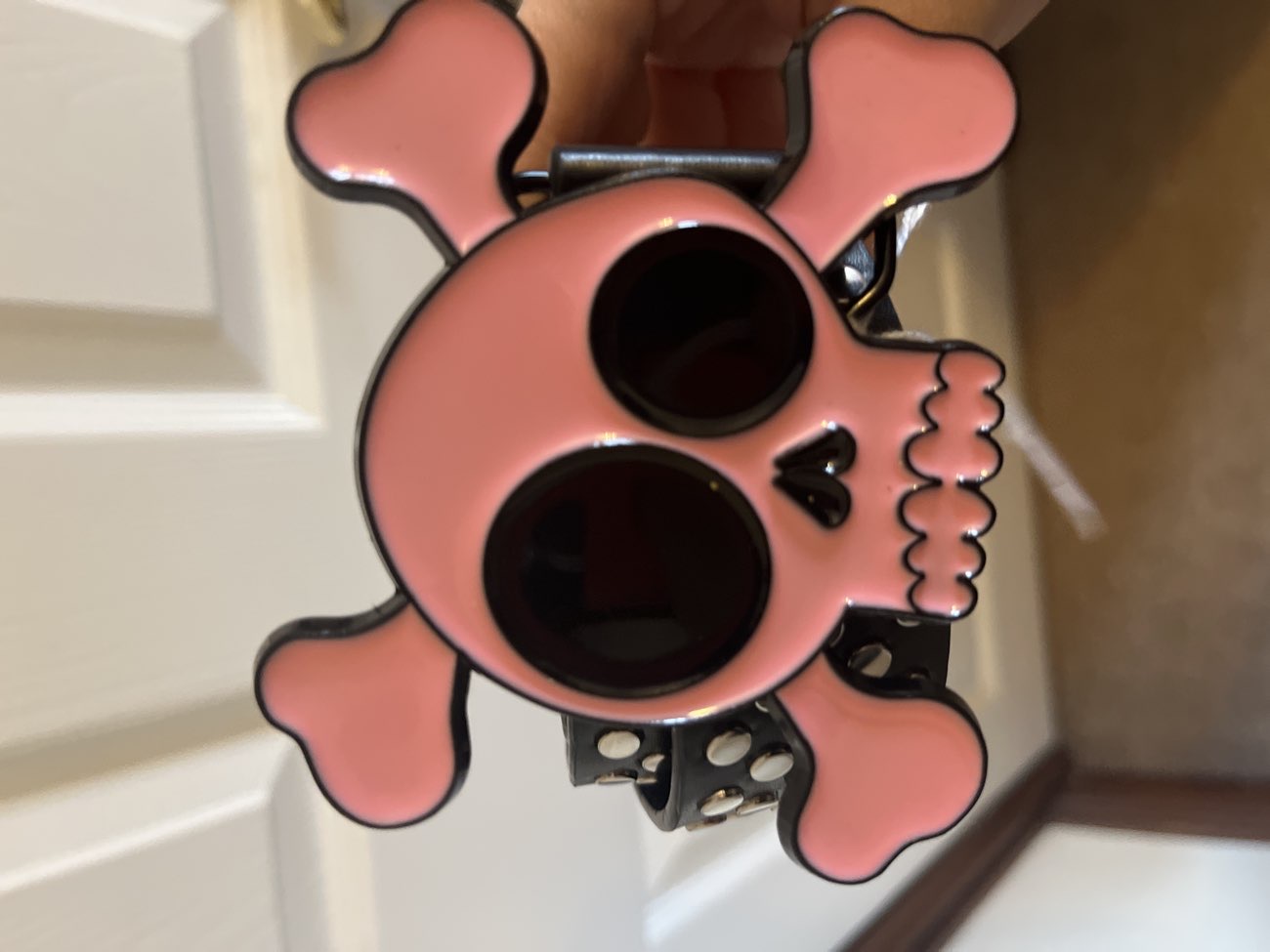 Cool pink skull studded belt bought at EACH for Β£6.50