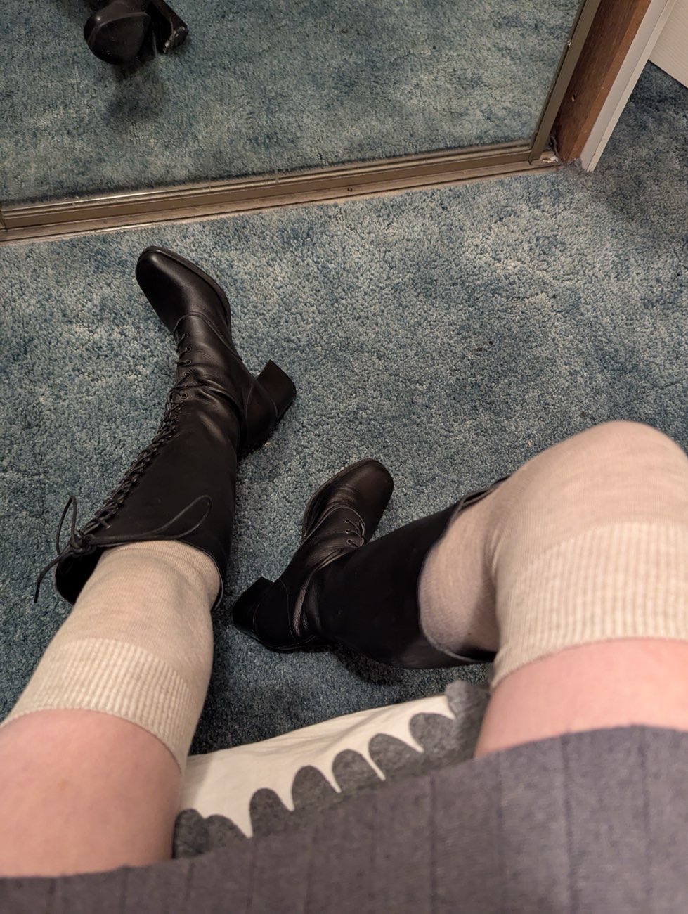 Vintage heeled lace up boots bought at Age UK Bradford District for £5.00