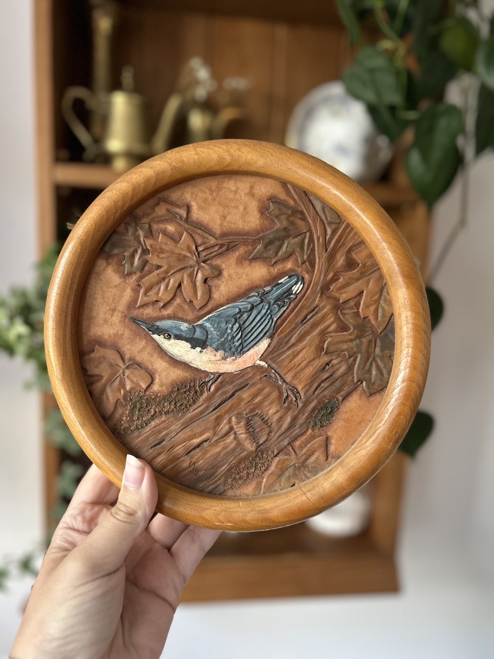 wooden bird picture bought at Stella's Voice for £0.50