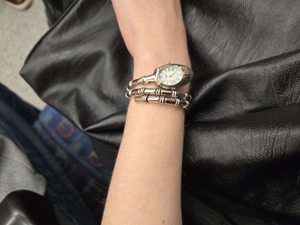 Silver tone wraparound bracelet watch bought at Events Field Car Boot for £2.00