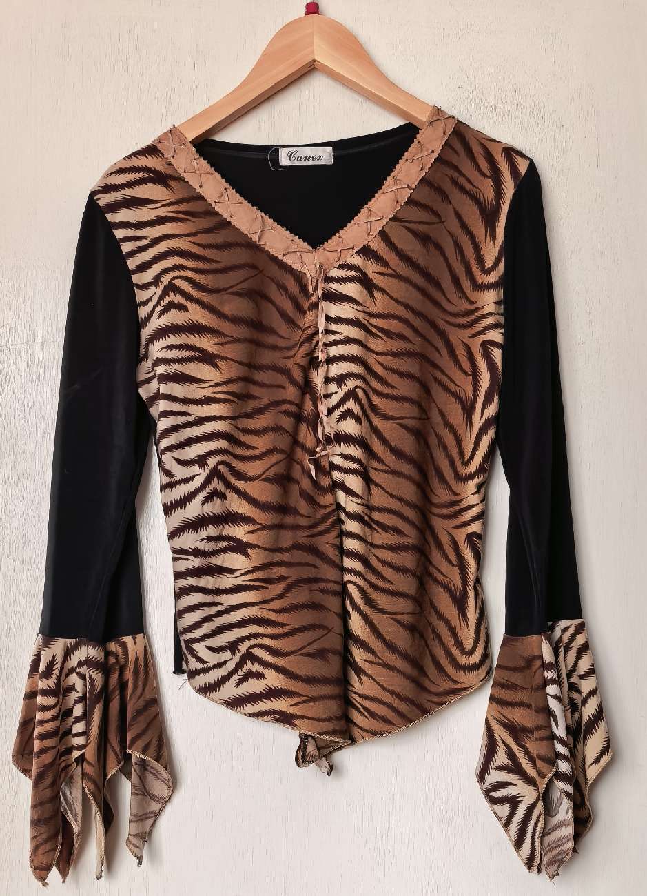 Y2K Zebra Top bought at Honey Vintage