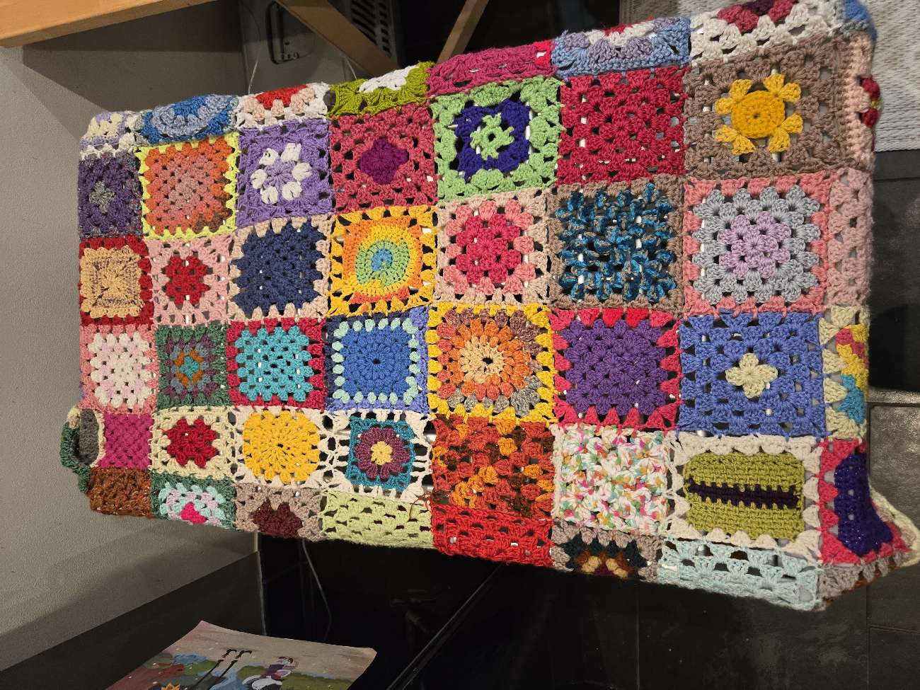 Handmade granny square crocheted blanket product bought at North London Hospice - Golders Green Shop for £4.00