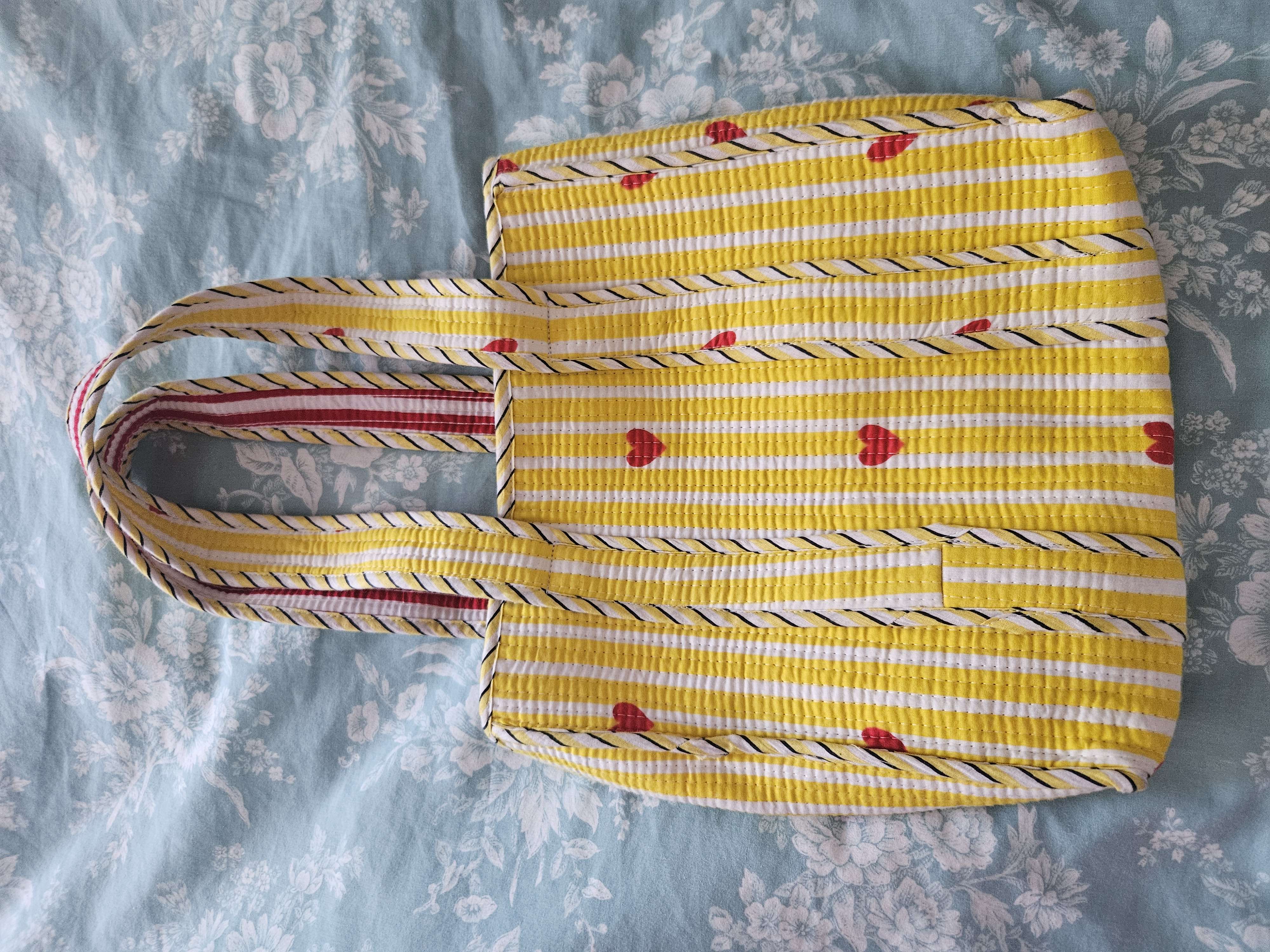 Quilted bag bought at Age UK Charity Shop for £5.50