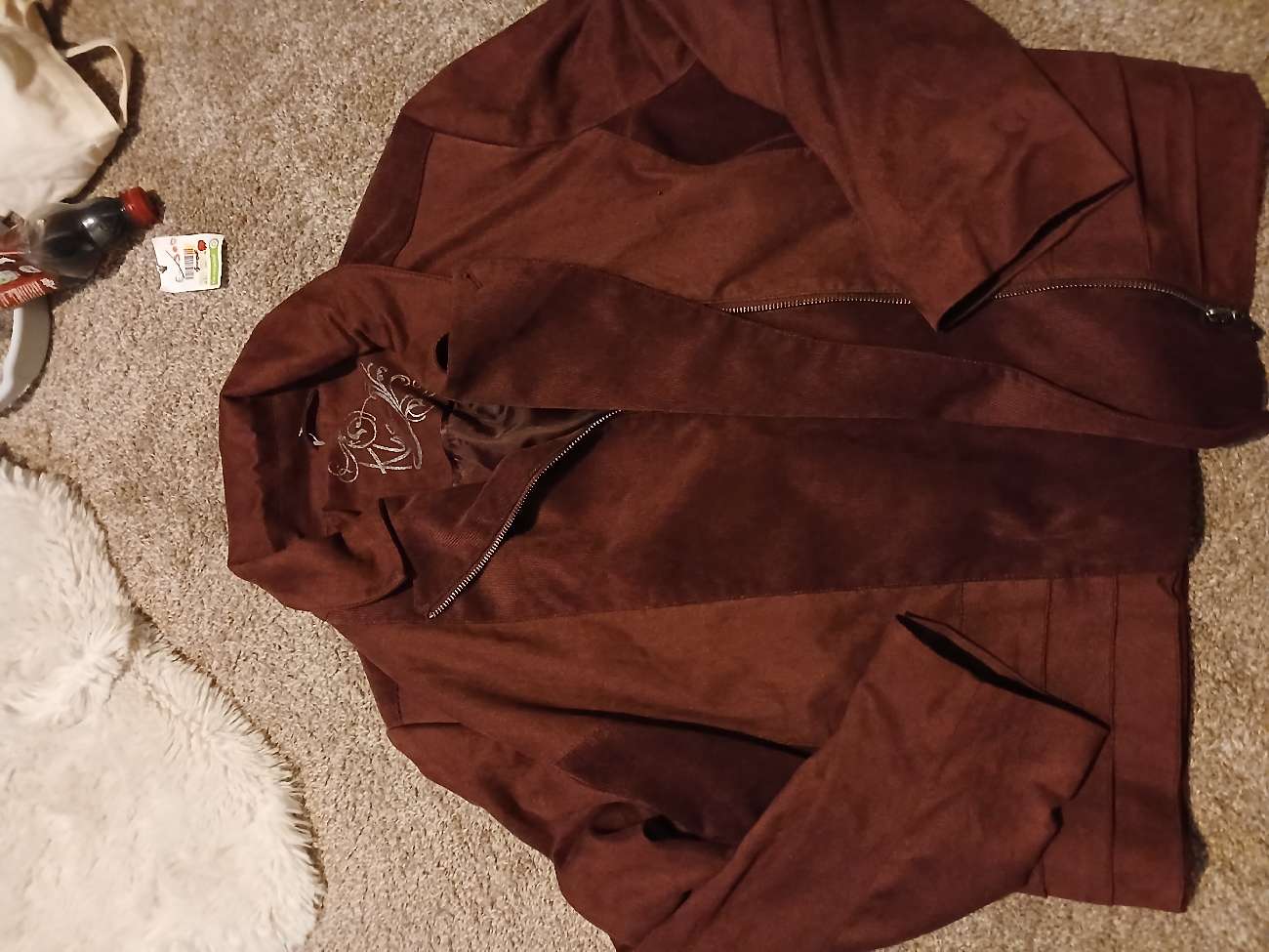 Maroon jacket bought at Age UK Charity Shop for Β£3.00