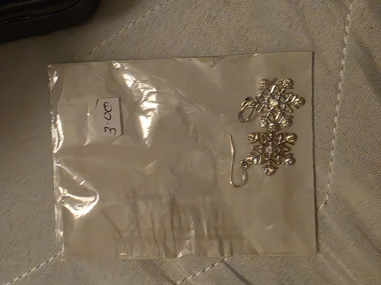 Snowflake Earrings bought at Re_Store for £3.00