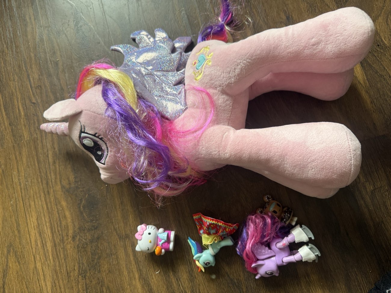 My little pony, hello kitty and toki doki bought at Sadlers Farm Giant Boot Sale for £3.00