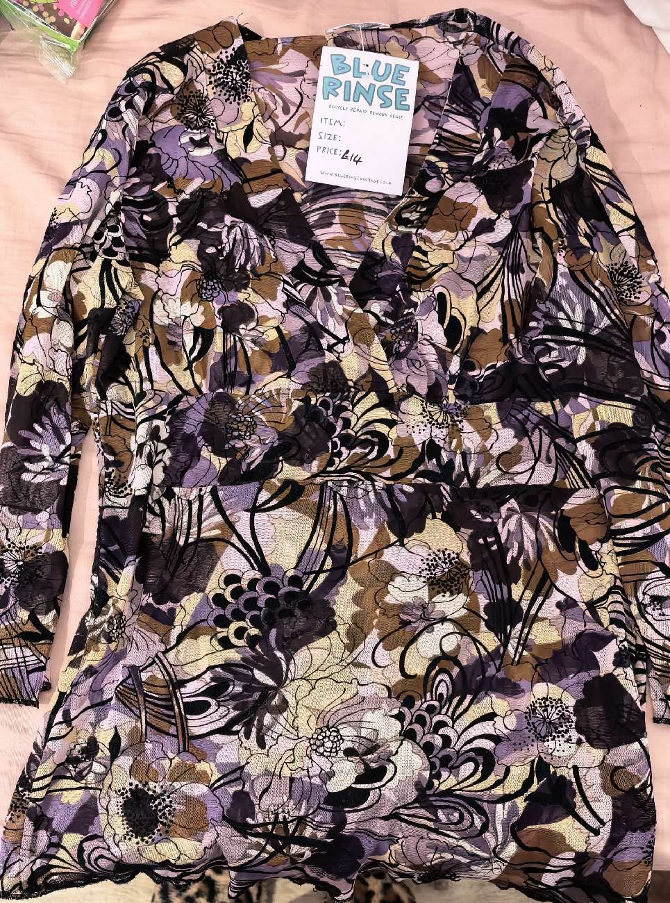 Y2K Floral Purple Top bought at Blue Rinse for £14.00