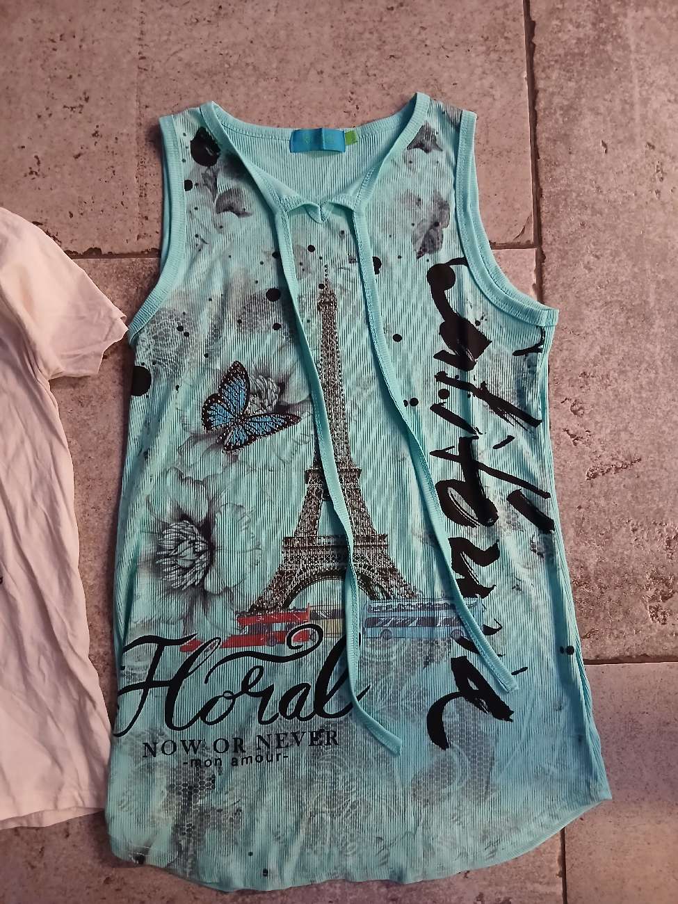 Light Blue French Y2K Vest (Bought for my friend) bought at Breaking Barriers NW for £1.50