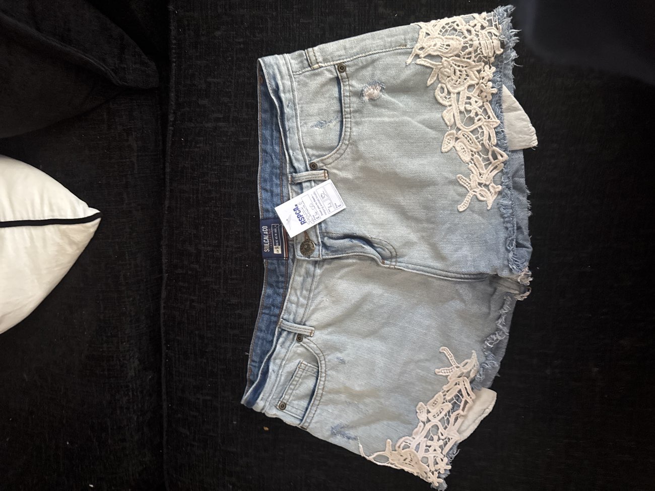Lace detail short shorts! I love! bought at RSPCA Charity Shop for £4.00