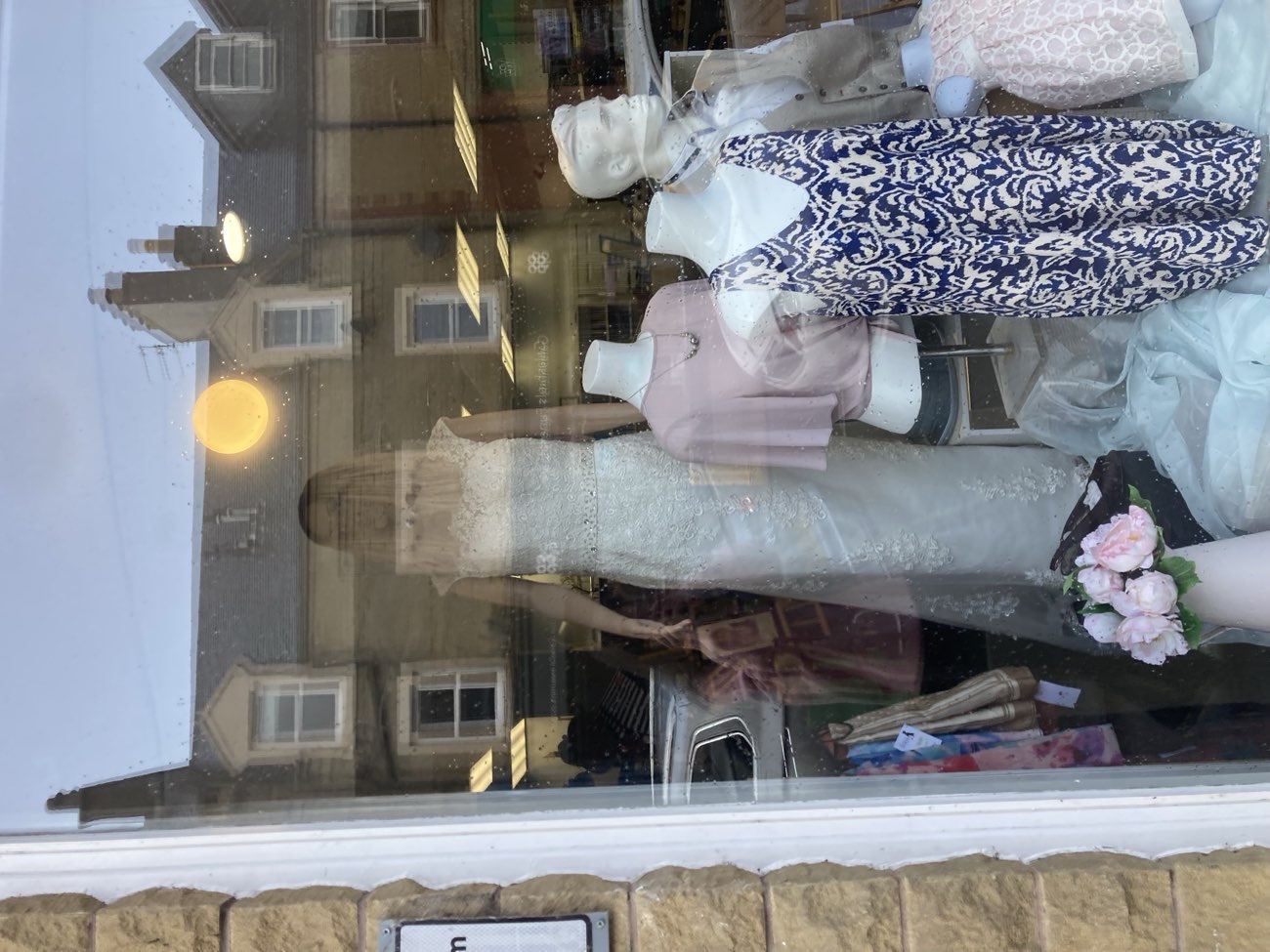 Wedding dress bought at Borders Pet Rescue charity shop for £50.00