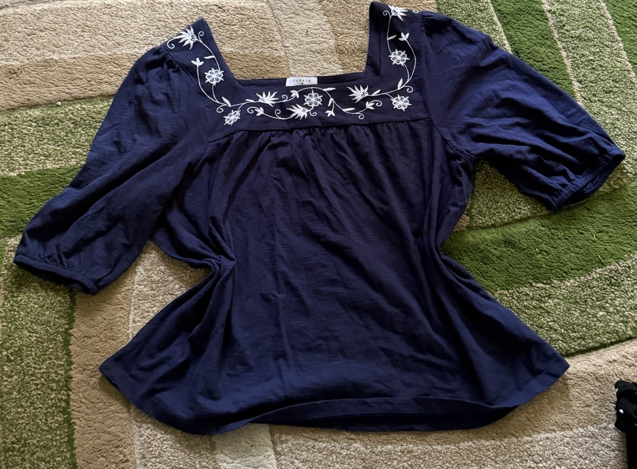 Papaya summer embroidered top! product bought at Birchmere Park Bootsale for £1.00
