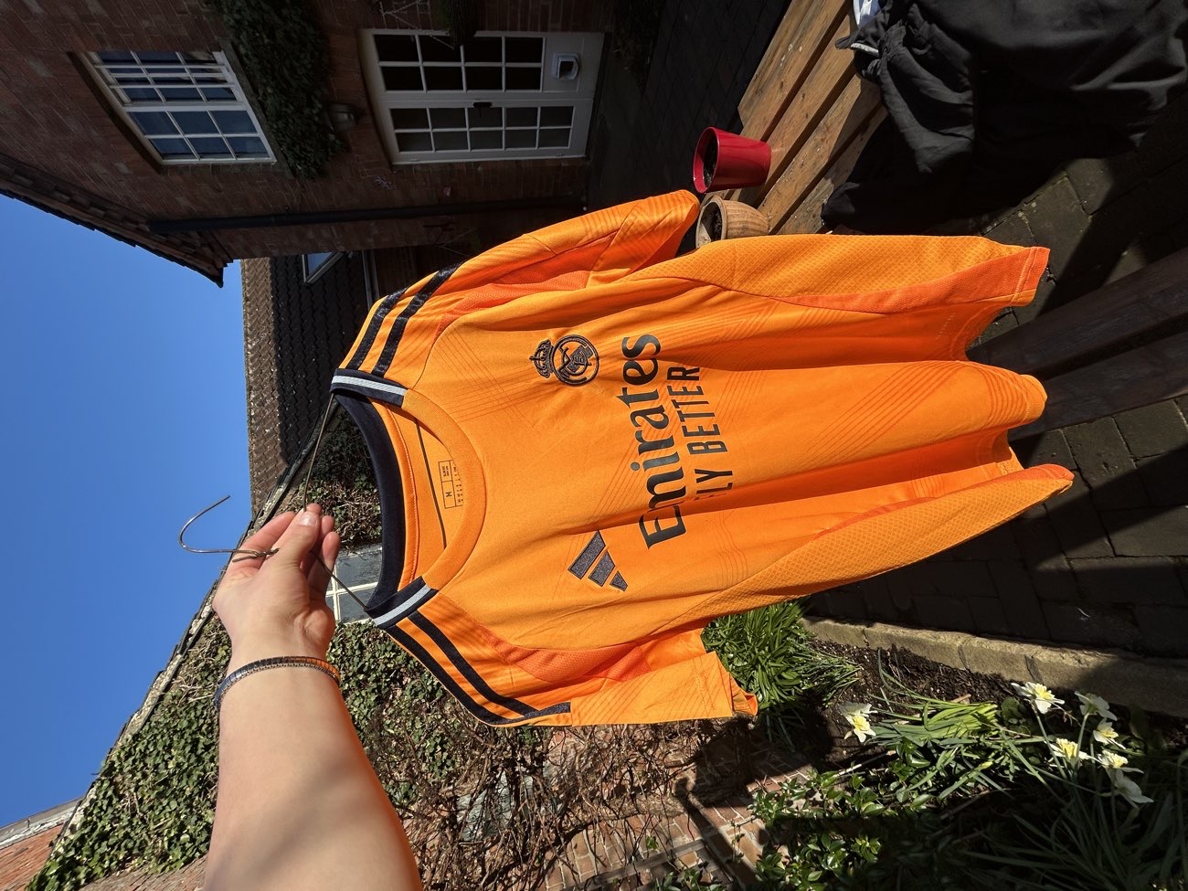Real Madrid shirt bought at Sue Ryder for £7.50