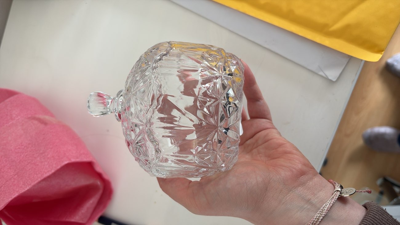 Glass Trinket Dish bought at British Heart Foundation for Β£3.00