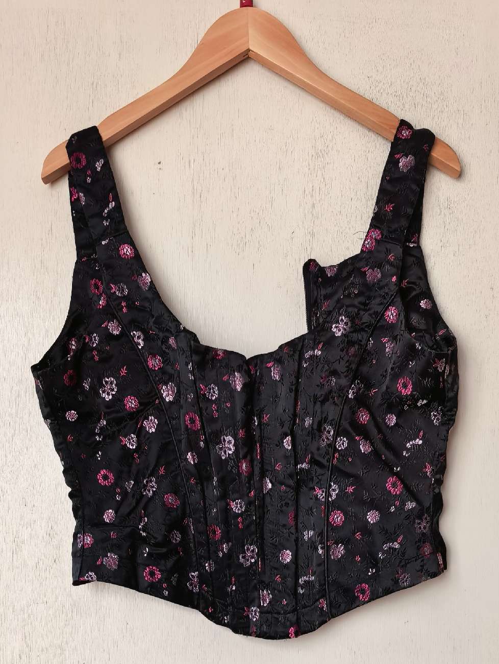 Etam Black Embroidered Flowers Set bought at British heart foundation - home and clothes