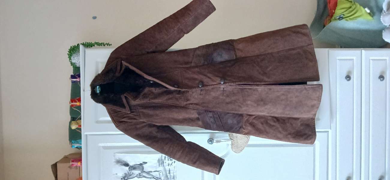 Vintage Seude trench coat bought at Nottingham's Craft & Flea Market for £35.00