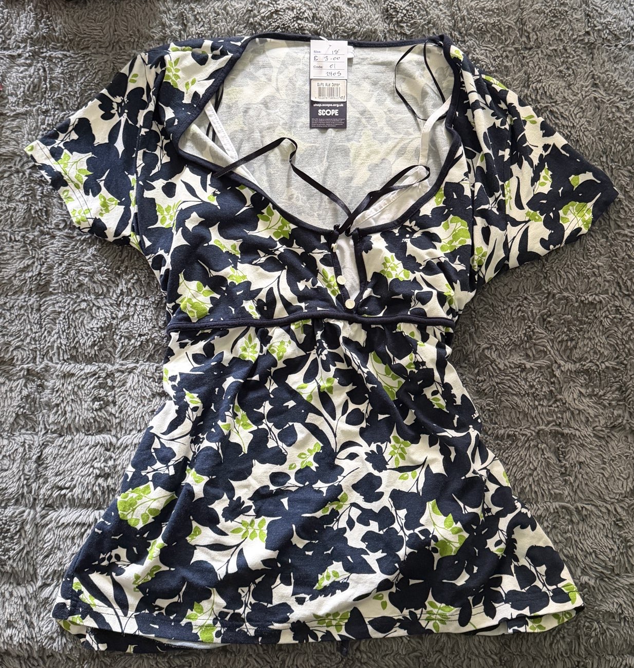 Yessica floral tank&top! product bought at Scope for £3.00