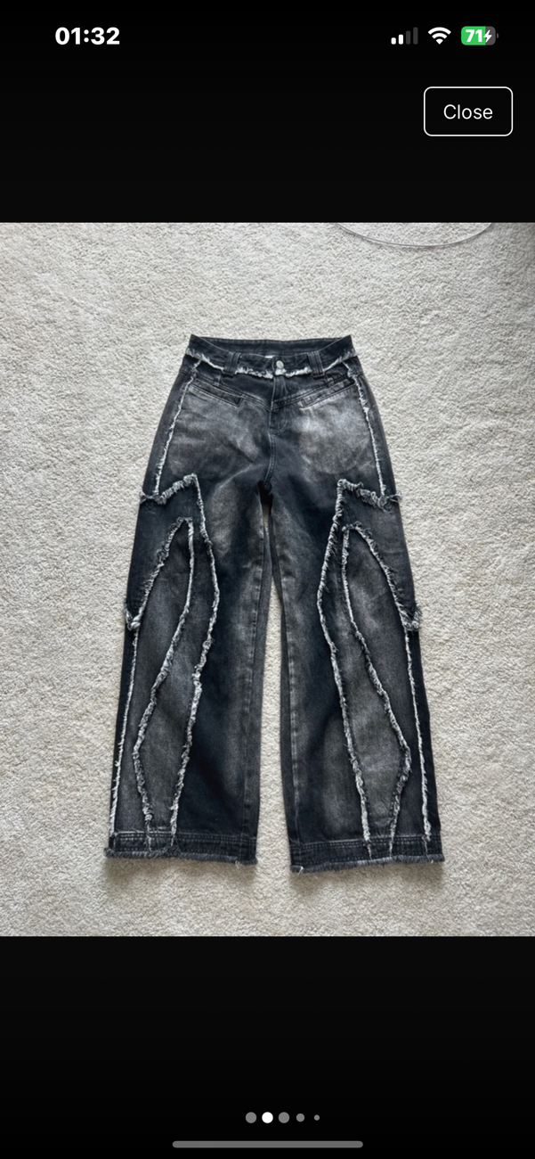 japanese jeans product bought at British Heart Foundation